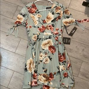 Blue floral dress